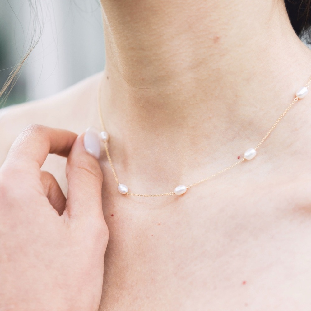 EUC Freshwater Pearl Choker Bridal Necklace